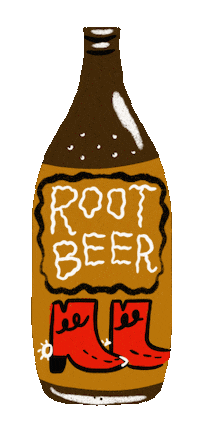 Root Beer Bottle Sticker by rhonturn