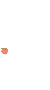 booty peach Sticker