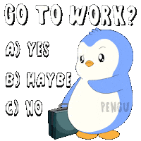 Sad Work Sticker by Pudgy Penguins
