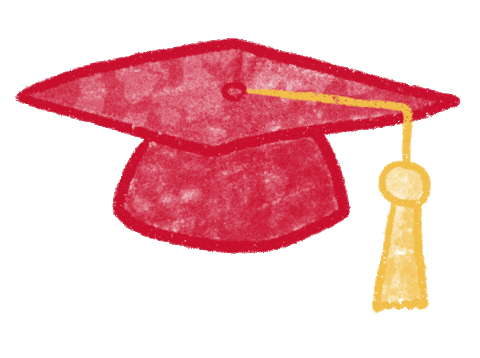 Grad Cap Sticker by Iowa State University Foundation