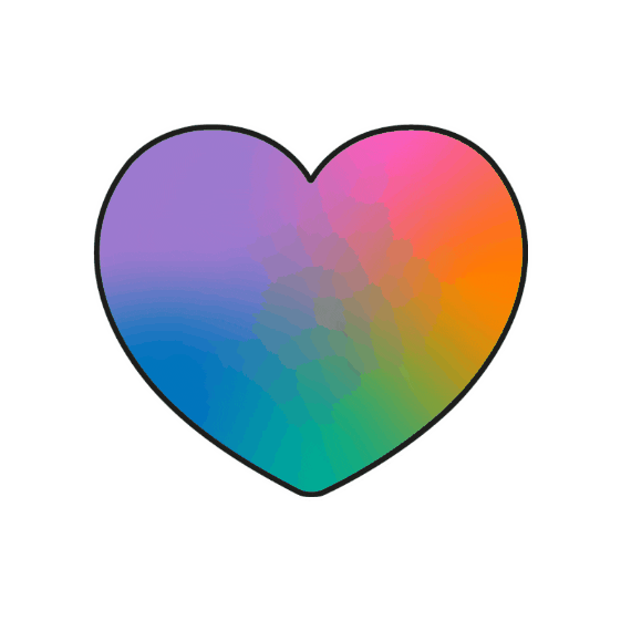 soyvalest heart rainbow pride Sticker
