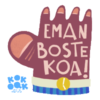 kokoakgara hand five mano euskara Sticker