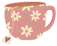 lisamgriffinart heart pink green flowers Sticker