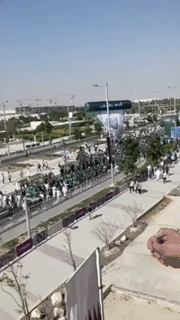 Fan on Giant Horse Leads Saudi Procession to Opening World Cup Match