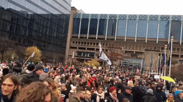 Tens of Thousands Protest in Brussels Over COVID-19 Measures