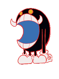 asooraguy happy black crazy creepy Sticker
