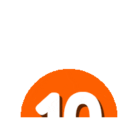 Orange Number Sticker