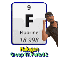 F Halogen Sticker