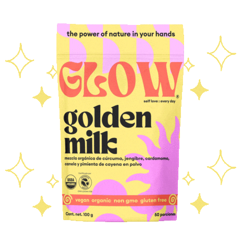 GLOWSuperfoods giphyupload glow superfoods goldenmilk Sticker