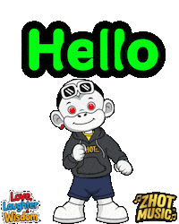 Old School Hello Sticker by Zhot