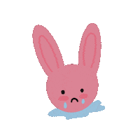 Sad Pink Sticker