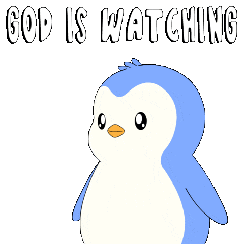 Watching See You Sticker by Pudgy Penguins