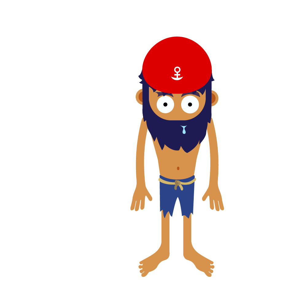 Pirate Hello Sticker