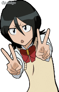 Peace Anime Girl Sticker