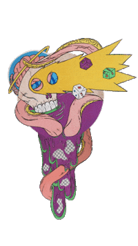 Skeleton Dice Sticker