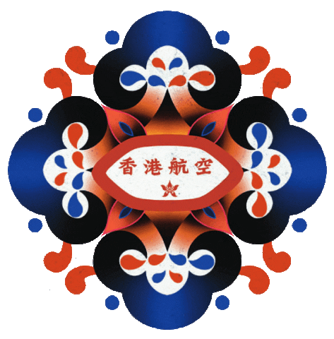 hkairlines giphyupload tattoo hkairlines hong kong airlines Sticker