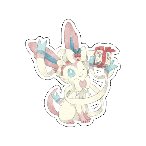 Christmas Wink Sticker by Pokémon