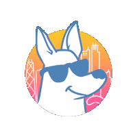 PawsForWalks dog gradient dog walker pet sitter Sticker