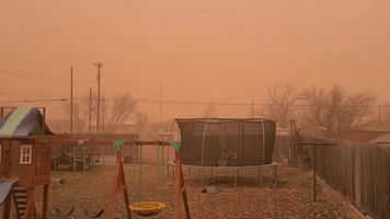 Afternoon Sky Turns a Hazy Orange as Dust Storm Rips Through Texas