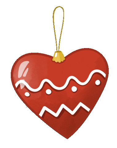 New Year Heart Sticker