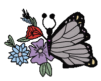 Flowers Butterfly Sticker