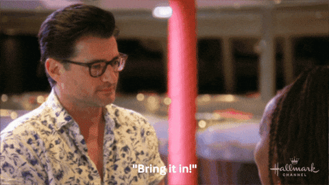 Bring It In Andrew Walker GIF by Hallmark Channel