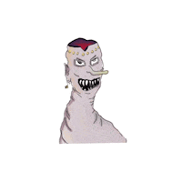 bezwepo monster jesus braindead brainless Sticker