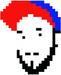 SQ24 yes cool pixelart wink Sticker