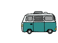 Aleberle car adventure roadtrip teal Sticker