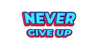 Never Give Up Sticker by Softerspot