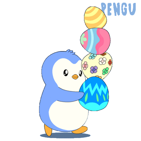 Easter Eggs Penguin Sticker by Pudgy Penguins