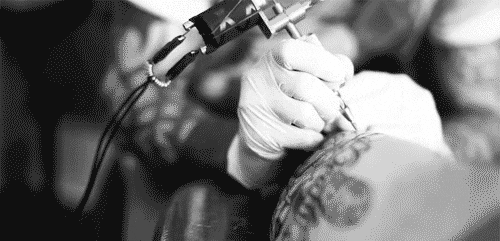 black and white tattoo GIF