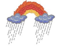 jekgiz fun rainbow red fall Sticker