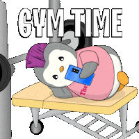 Working Out Sticker by Pudgy Penguins