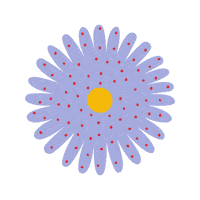 bymartioska happy blue flowers happy spring Sticker