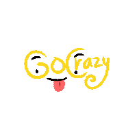 Fatamimosh crazy yellow go tongue Sticker