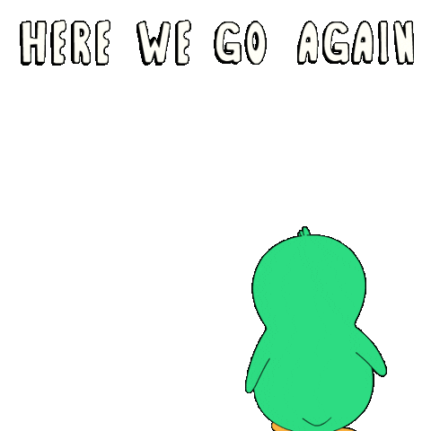 Here We Go Again Sticker by Abster