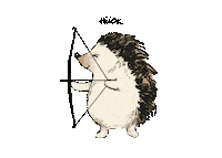 Hedgehog Archery Sticker by Hacettepe University Department of Graphic Design