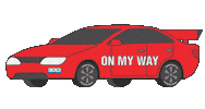 On My Way Car Sticker