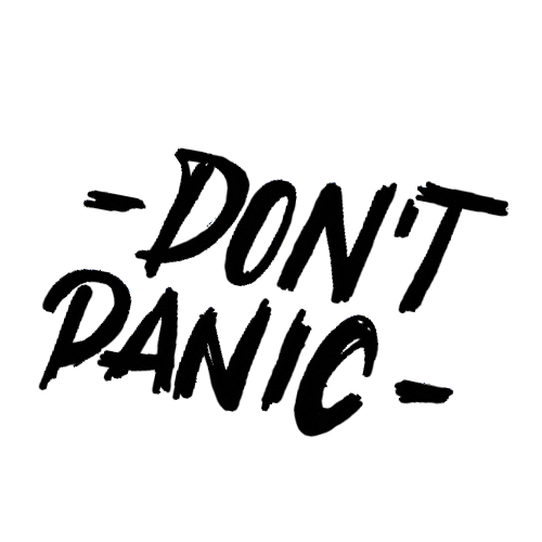 chrstnrsty giphyupload panic dont panic resty Sticker