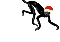 Swinging Santa Hat Sticker by Seattle Chocolate