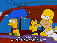 driving homer simpson GIF