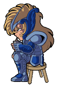 AlbioreCaballeroArgentino silver mate saint seiya Sticker