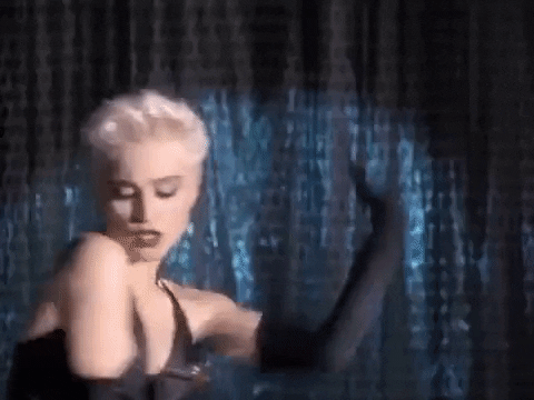 true blue madonna GIF