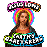 Climate Crisis Jesus Sticker by INTO ACTION