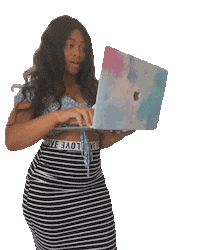 Working From Home Sticker by Sherilyn Carter