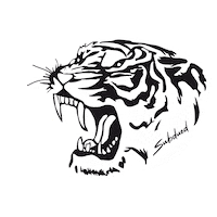 tiger shout Sticker by Subdued