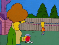 watching bart simpson GIF