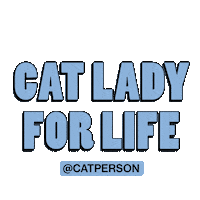 Cat Lady Cats Sticker by Cat Person