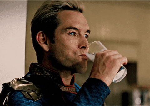 ameenasiddiqui drink milk the boys homelander GIF